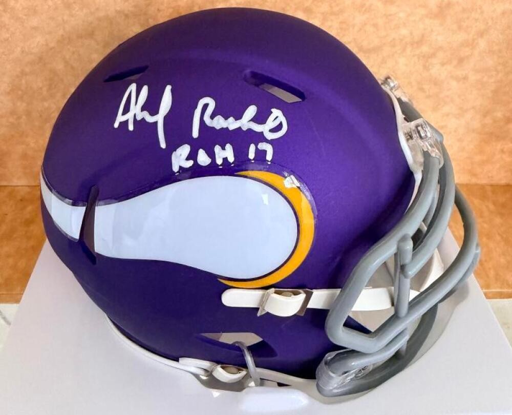 AHMAD RASHAD MINNESOTA VIKINGS ROH 17 SIGNED AUTO MINI HELMET BECKETT AUTH