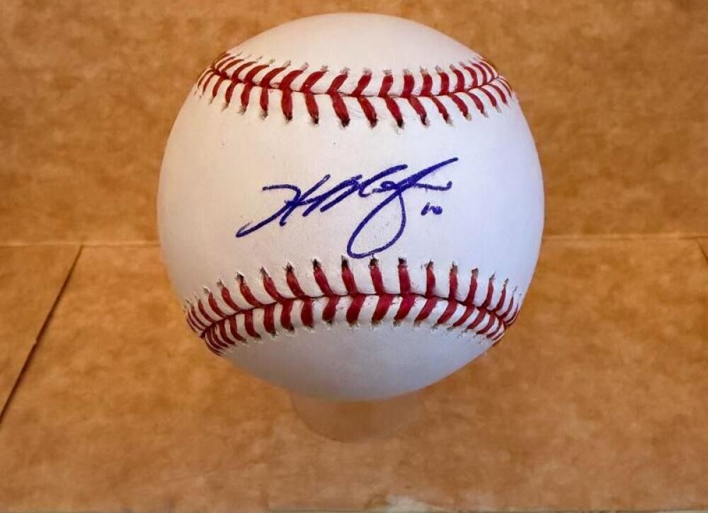 HUNTER RENFROE RED SOX/REDS/PADRES SIGNED AUTOGRAPHED M.L. BASEBALL BECKETT AUTH