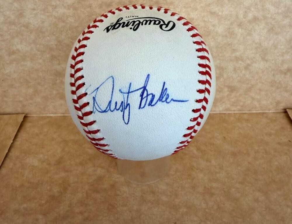 DUSTY BAKER CUBS/GIANTS SIGNED N.L. BASEBALL BECKETT AUTH