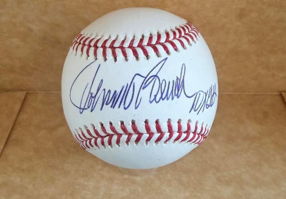 JOHNNY BENCH 10X GOLD GLOVE SIGNED AUTOGRAPHED M.L. BASEBALL JSA AUTH