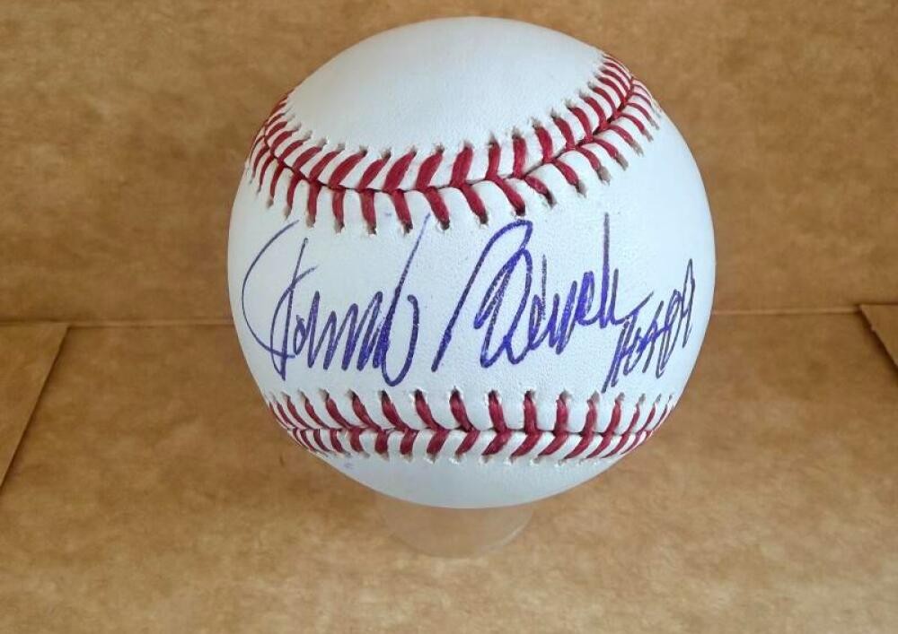 JOHNNY BENCH REDS HOF 89 SIGNED AUTOGRAPHED M.L. BASEBALL BECKETT AUTH