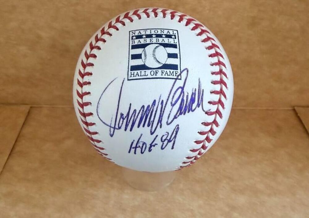 JOHNNY BENCH HOF 89 SIGNED AUTOGRAPHED HOF BASEBALL BECKETT AUTH