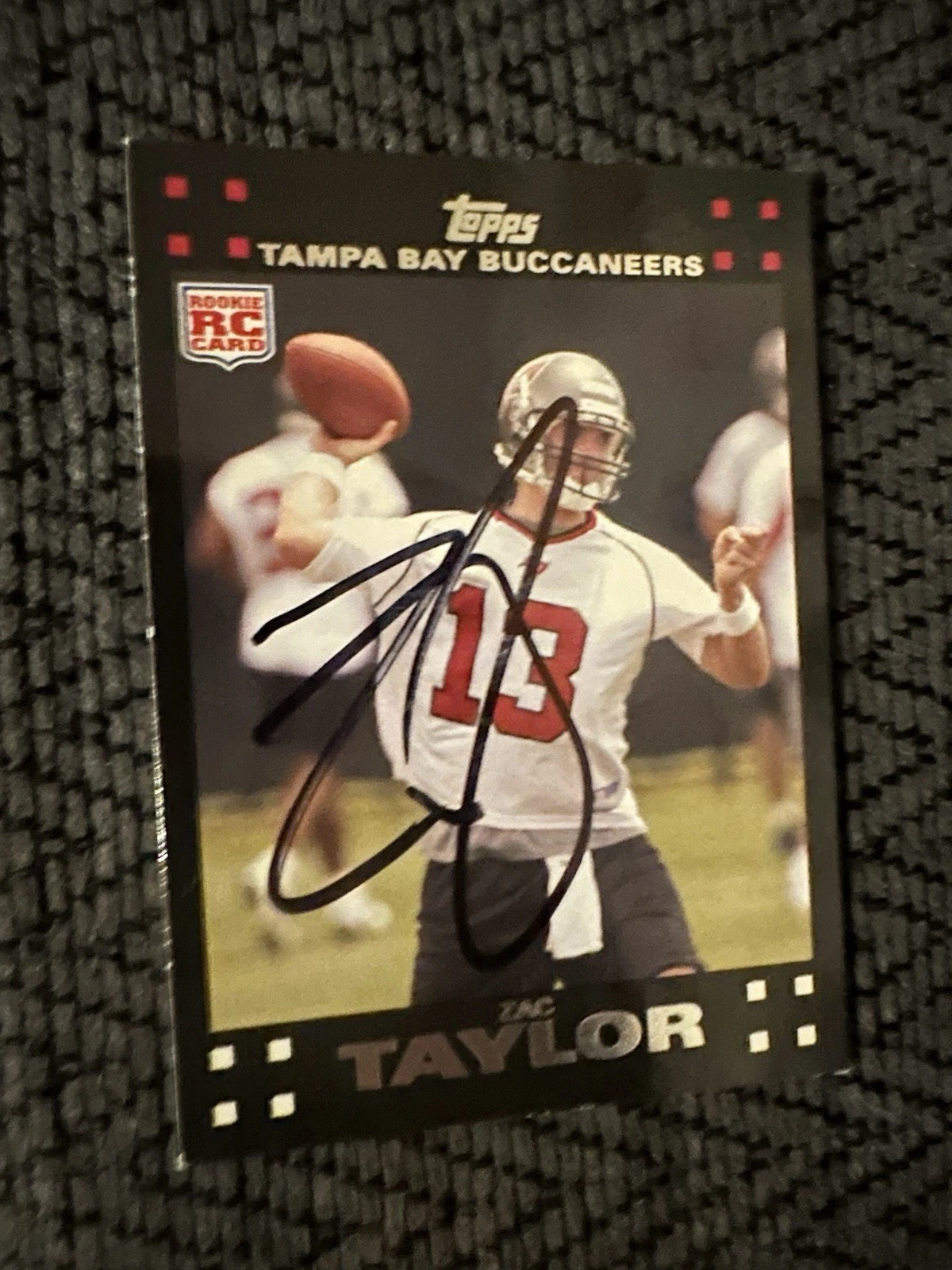 Zac Taylor Signed Trading Card Autographed Cincinnati Bengals Rc
