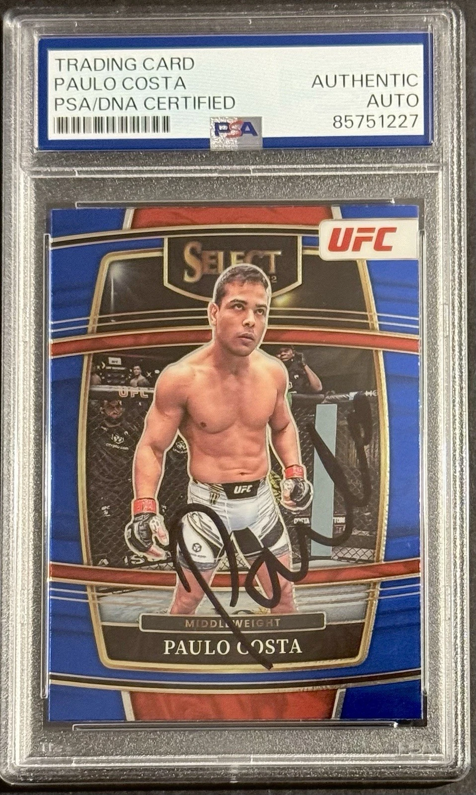 Paulo Costa Signed Auto 2022 Select Blue UFC Card PSA/DNA Slabbed