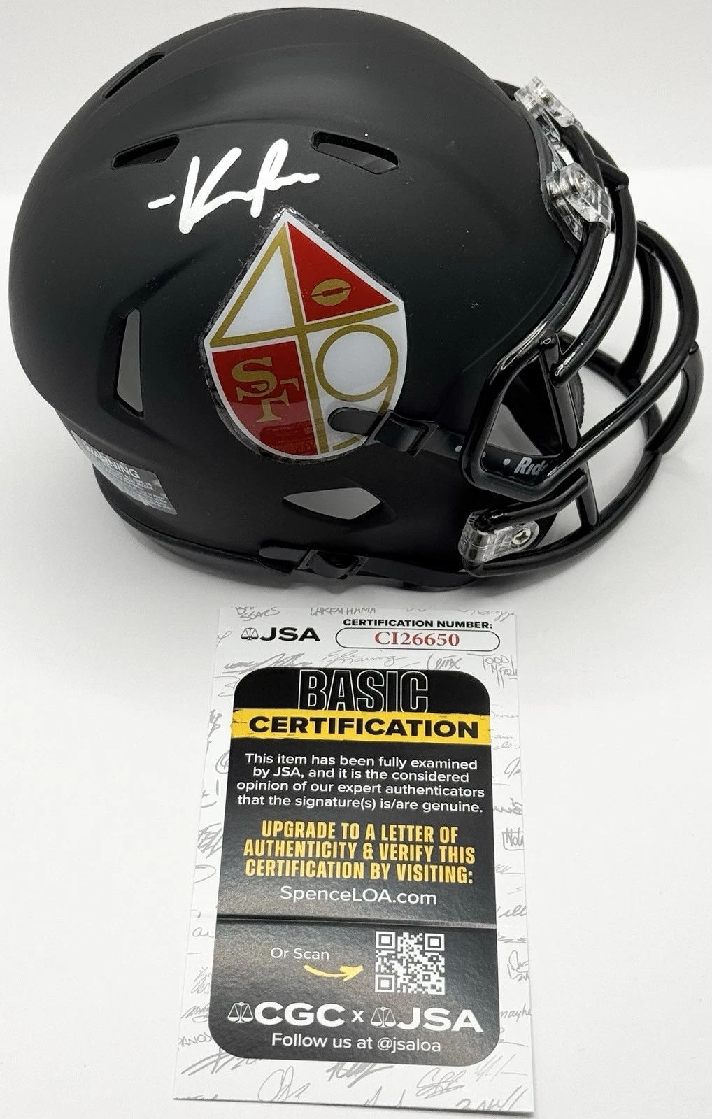 Kurtis Rourke Signed Autographed San Francisco 49ers Mini Helmet JSA COA