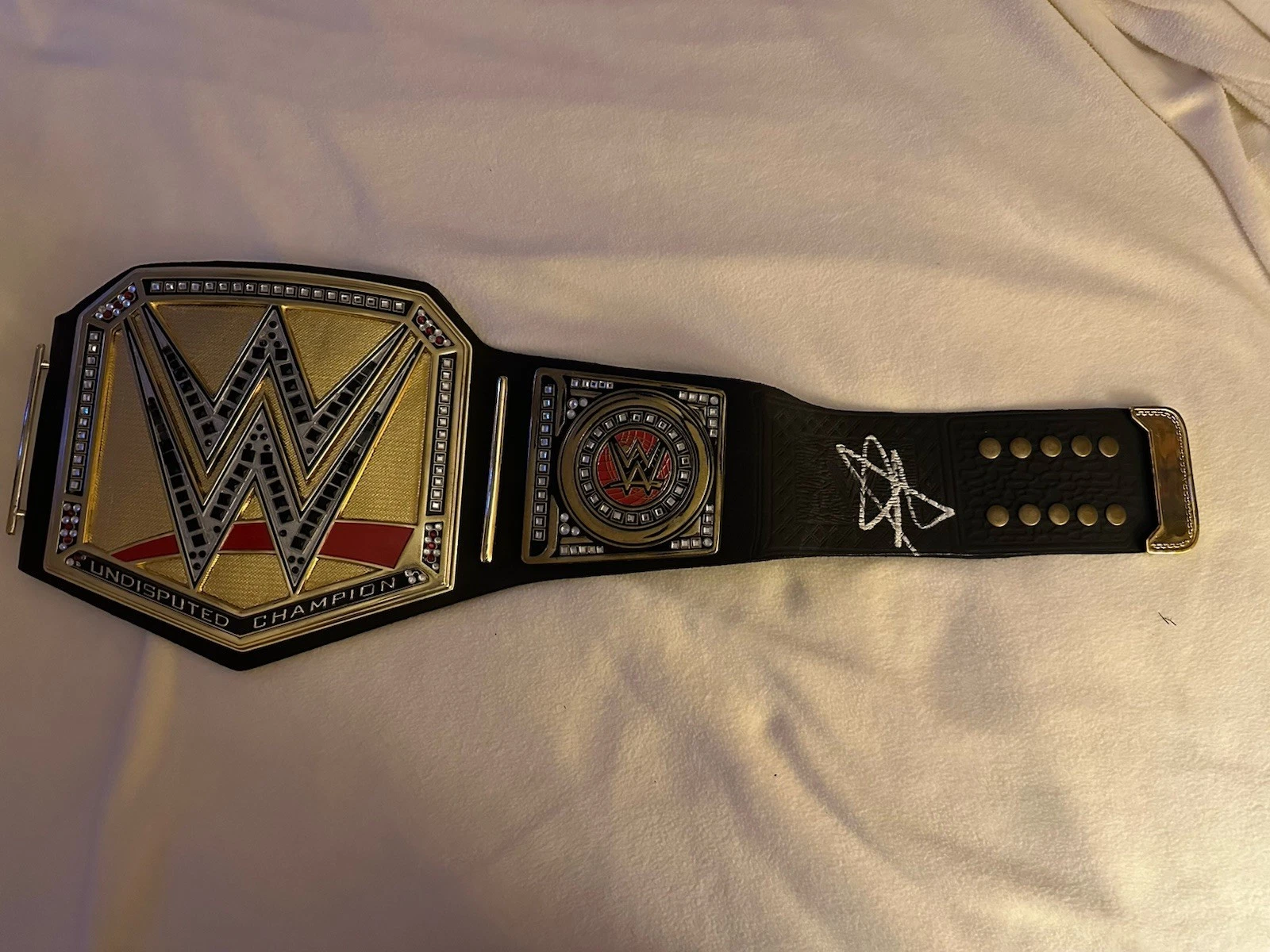 John Cena Signed WWE Championship Wrestling Belt JSA COA Authentication