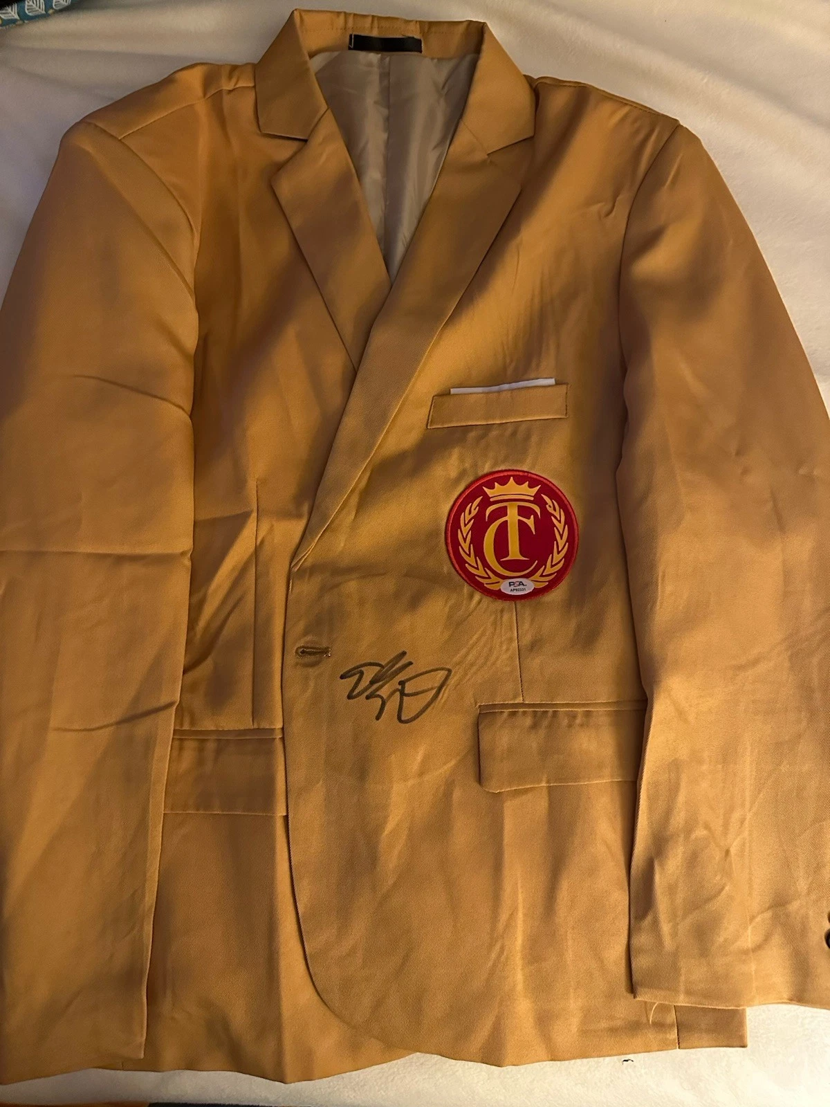 Adam Sandler SIGNED Happy Gilmore Gold Jacket PSA Authenticated XL Masters Golf