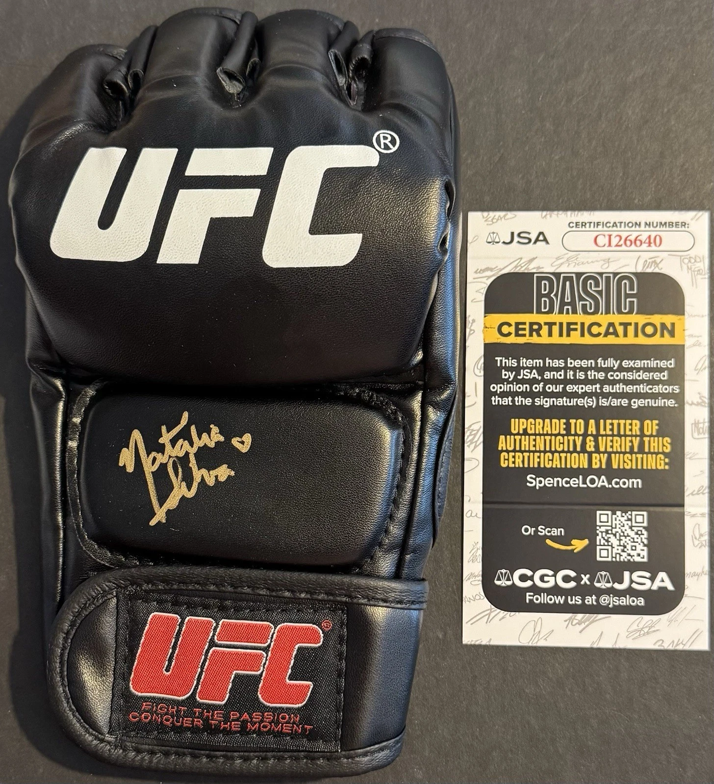 Natalia Silva Signed Autographed UFC Fight Glove JSA COA