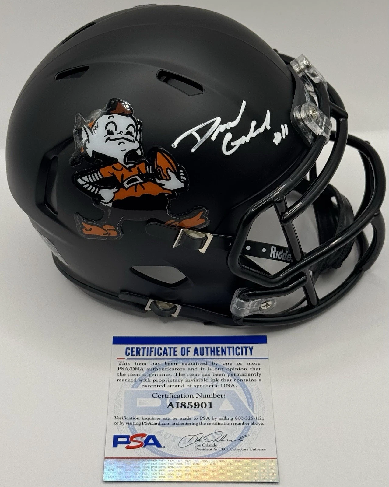 Dillon Gabriel Signed Autographed Cleveland Browns Mini Helmet PSA/DNA COA
