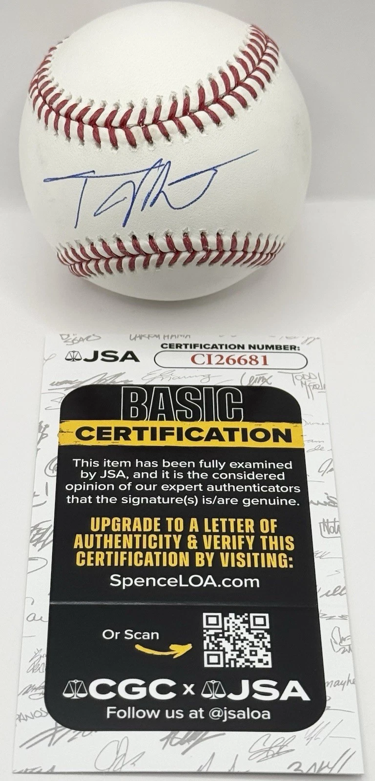 Tony Vitello Signed Autographed OML Baseball JSA COA San Francisco Giants