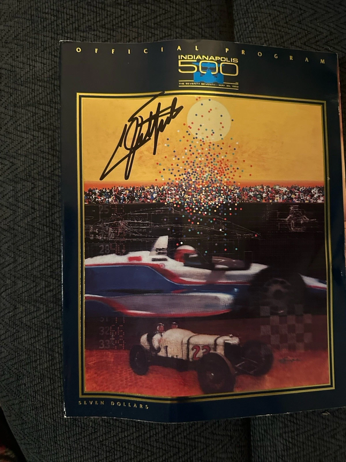 1993 Indy 500 Program Signed By Winner Emerson Fittipaldi Auto Indianapolis