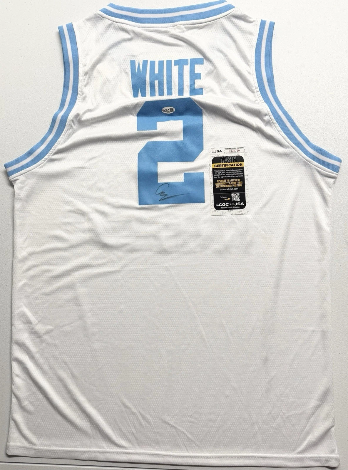 Coby White Signed Autographed North Carolina Tar Heels Jersey JSA COA