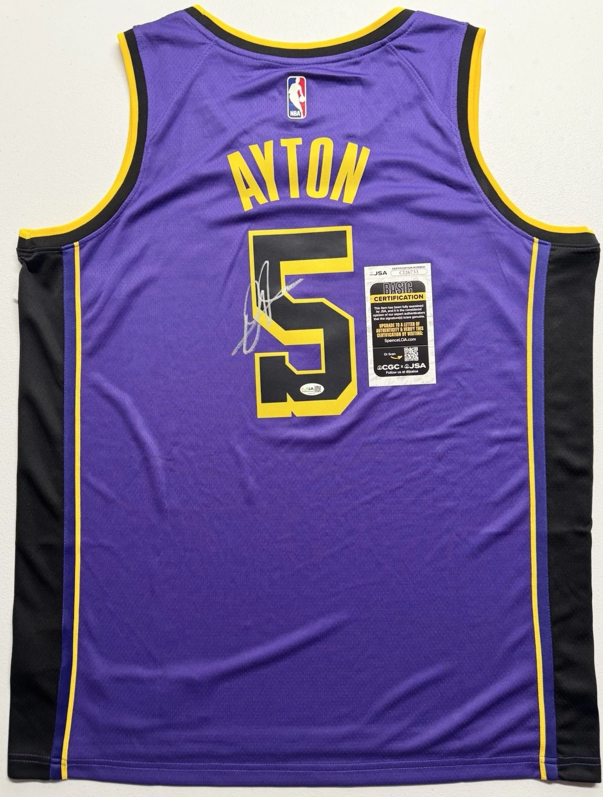 Deandre Ayton Signed Autographed Los Angeles Lakers Jersey JSA COA