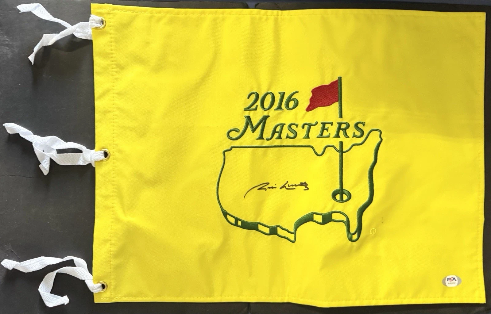 Jim Nantz Signed Auto 2016 Masters Pin Flag A Tradition Unlike Any Other Psa/Dna