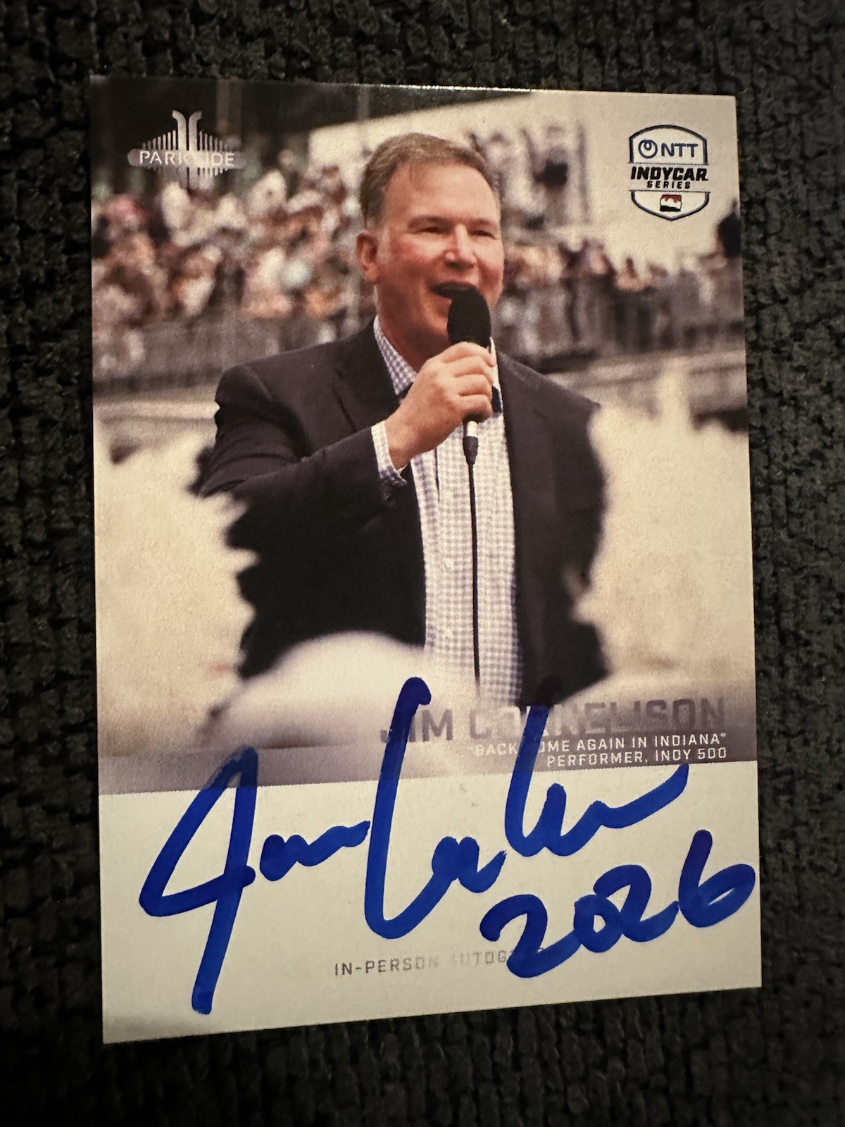 Jim Cornelison Signed Trading Parkside 100 Days To Indy 500 Exclusive 2/13/26