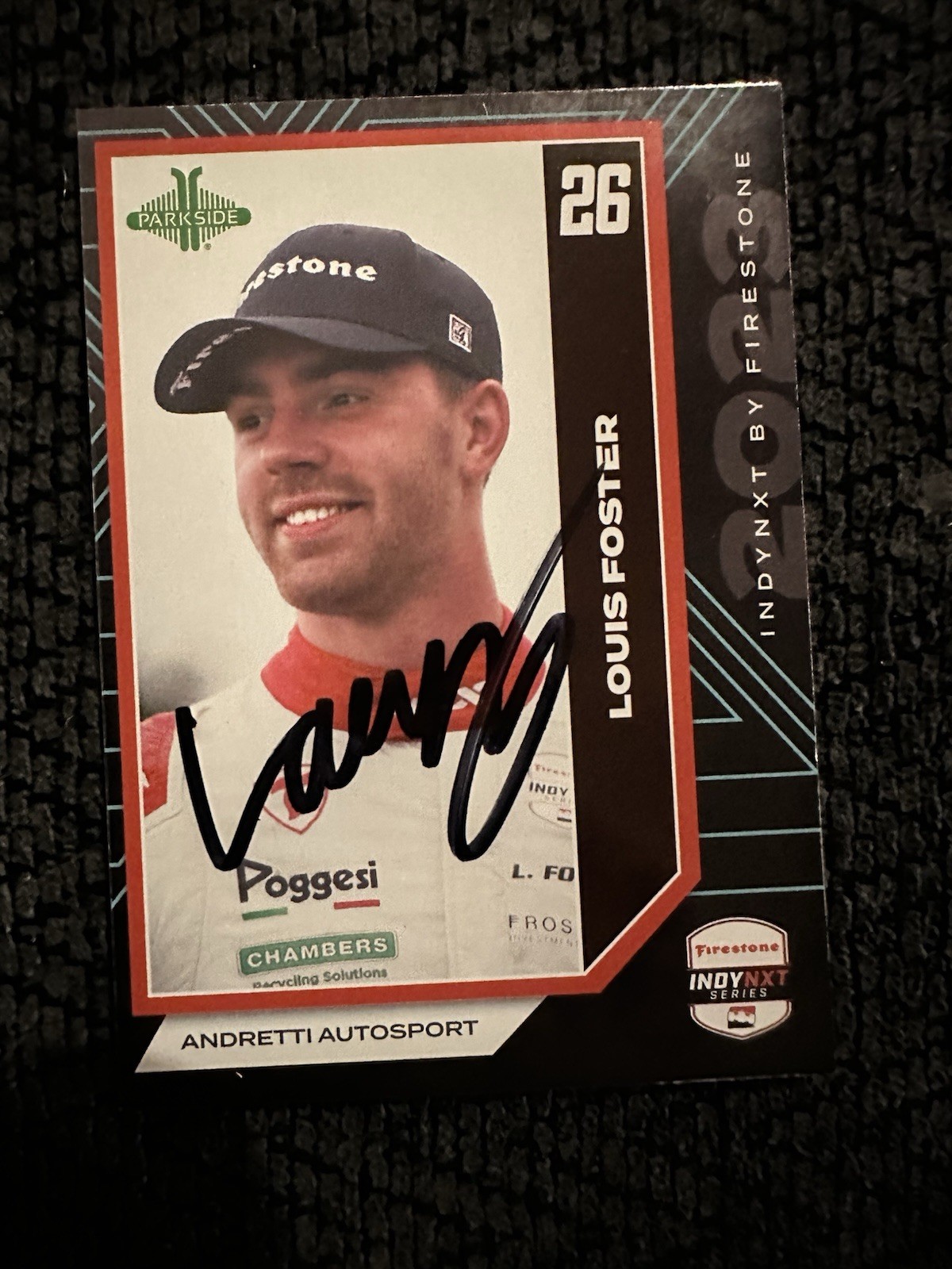 2024 Parkside Indy Car Trading Card 500 Signedouis Foster Rookie RC