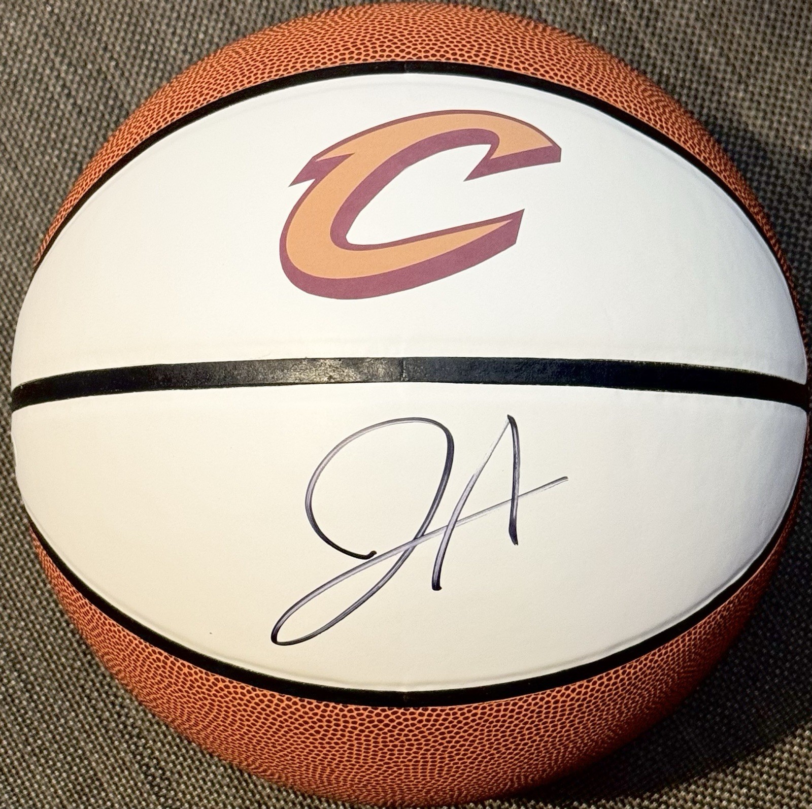 Jarrett Allen Signed Autographed Cleveland Cavaliers Logo Basketball JSA COA
