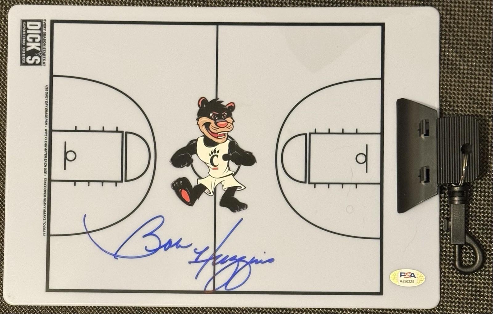 Bob Huggins Signed Autographed Cincinnati Bearcats Coaches Clipboard PSA/DNA