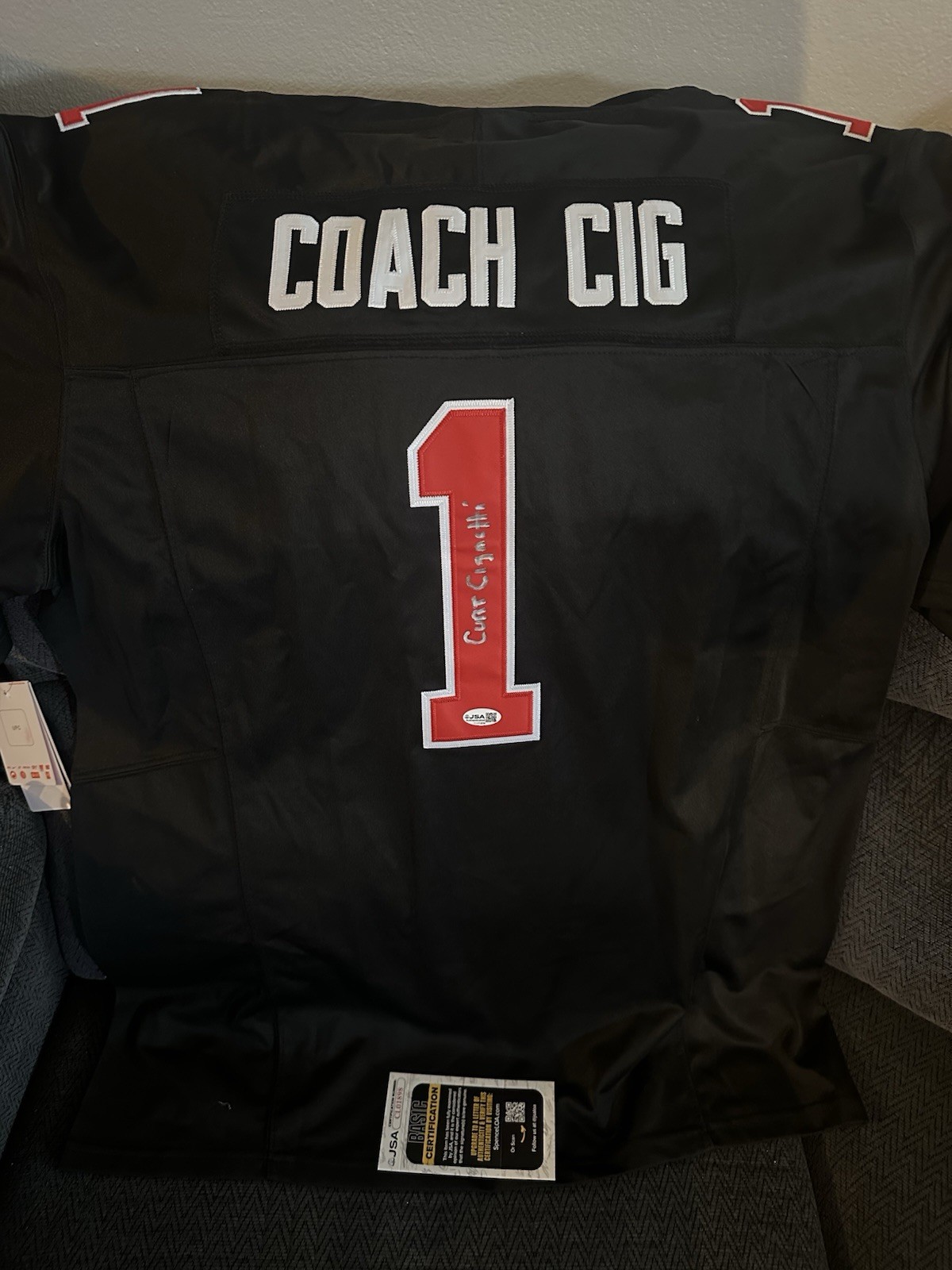 Coach Curt Cignetti SIGNED Indiana IU Hoosiers Jersey JSA Authenticated COA