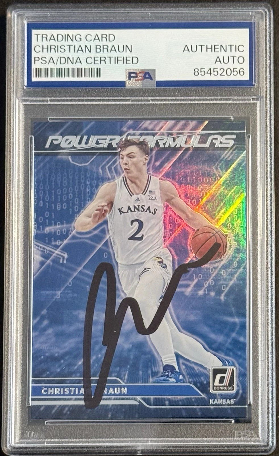 Christian Braun Signed Auto 2022-23 Chronicles Rookie Card PSA/DNA Slabbed