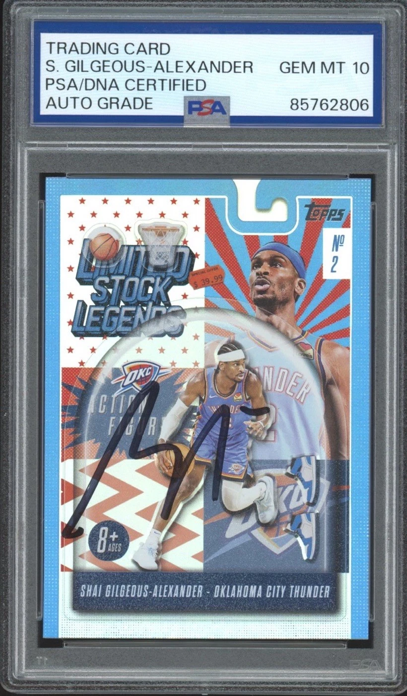 2025-26 Topps NBA Shai Gilgeous-Alexander Signed Limited Legends PSA 10 AUTO