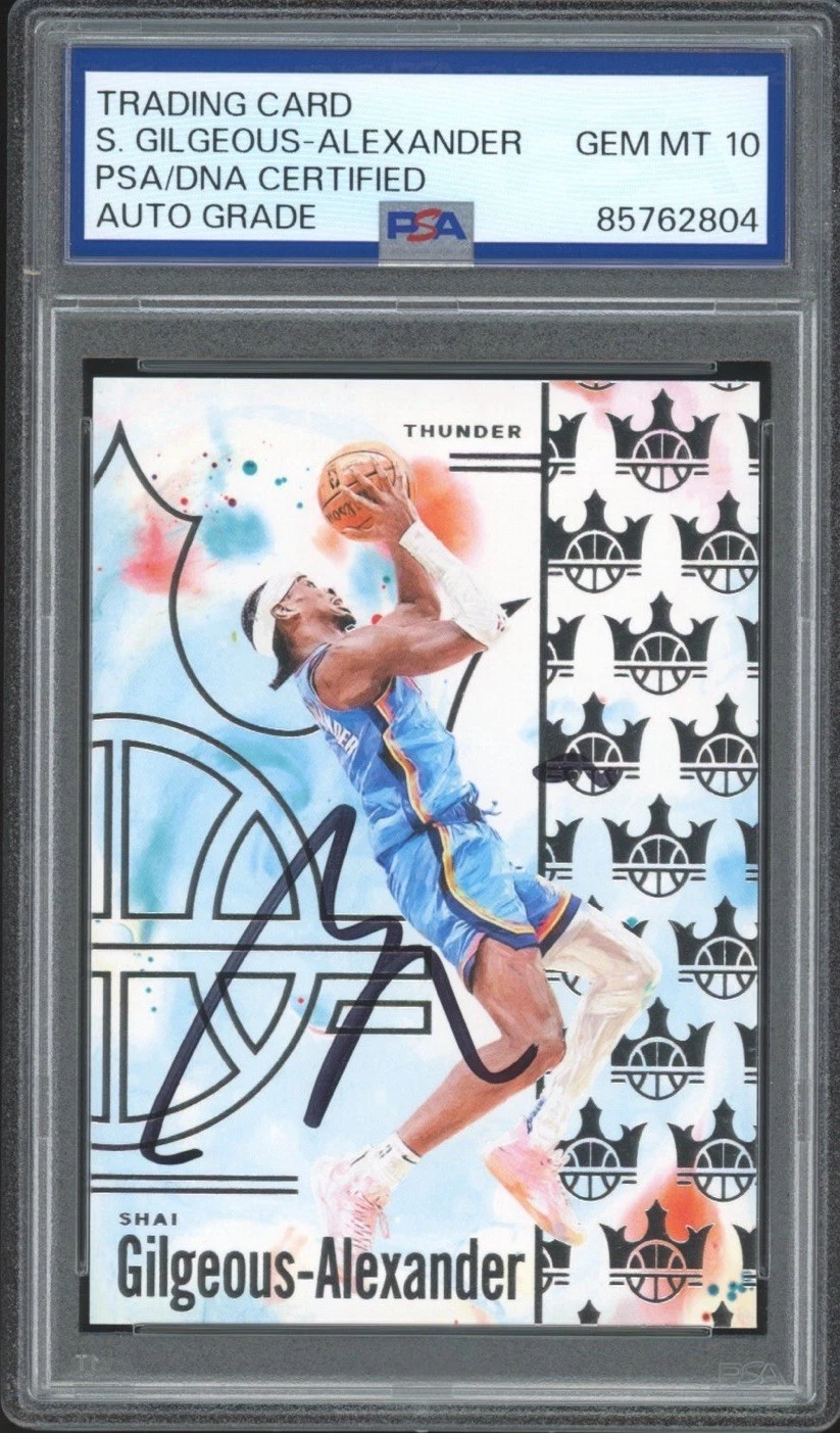 2024-25 Panini Court Kings #34 Shai Gilgeous-Alexander Signed Card PSA 10 AUTO