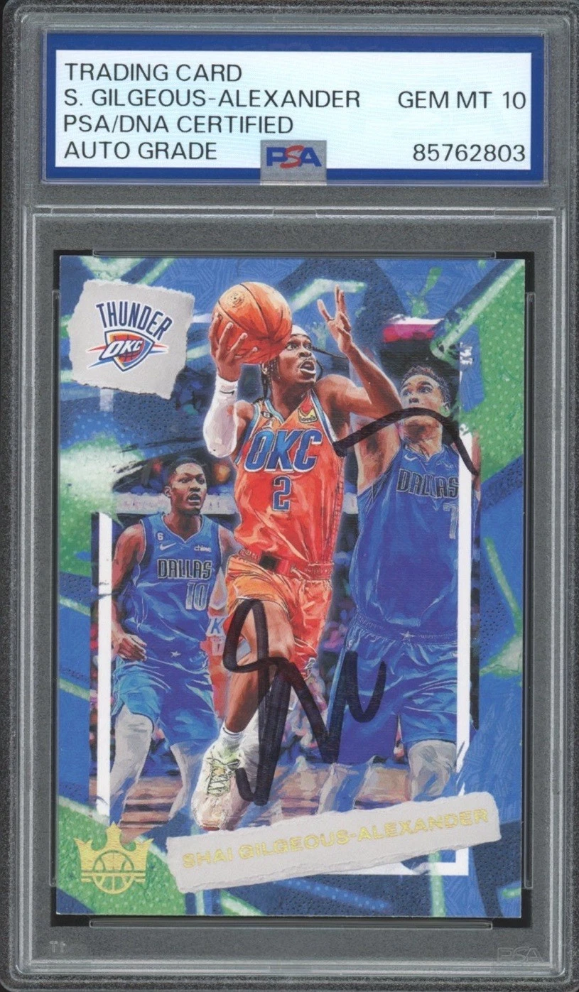 2022-23 Panini Court Kings #28 Shai Gilgeous-Alexander Signed Card PSA 10 AUTO