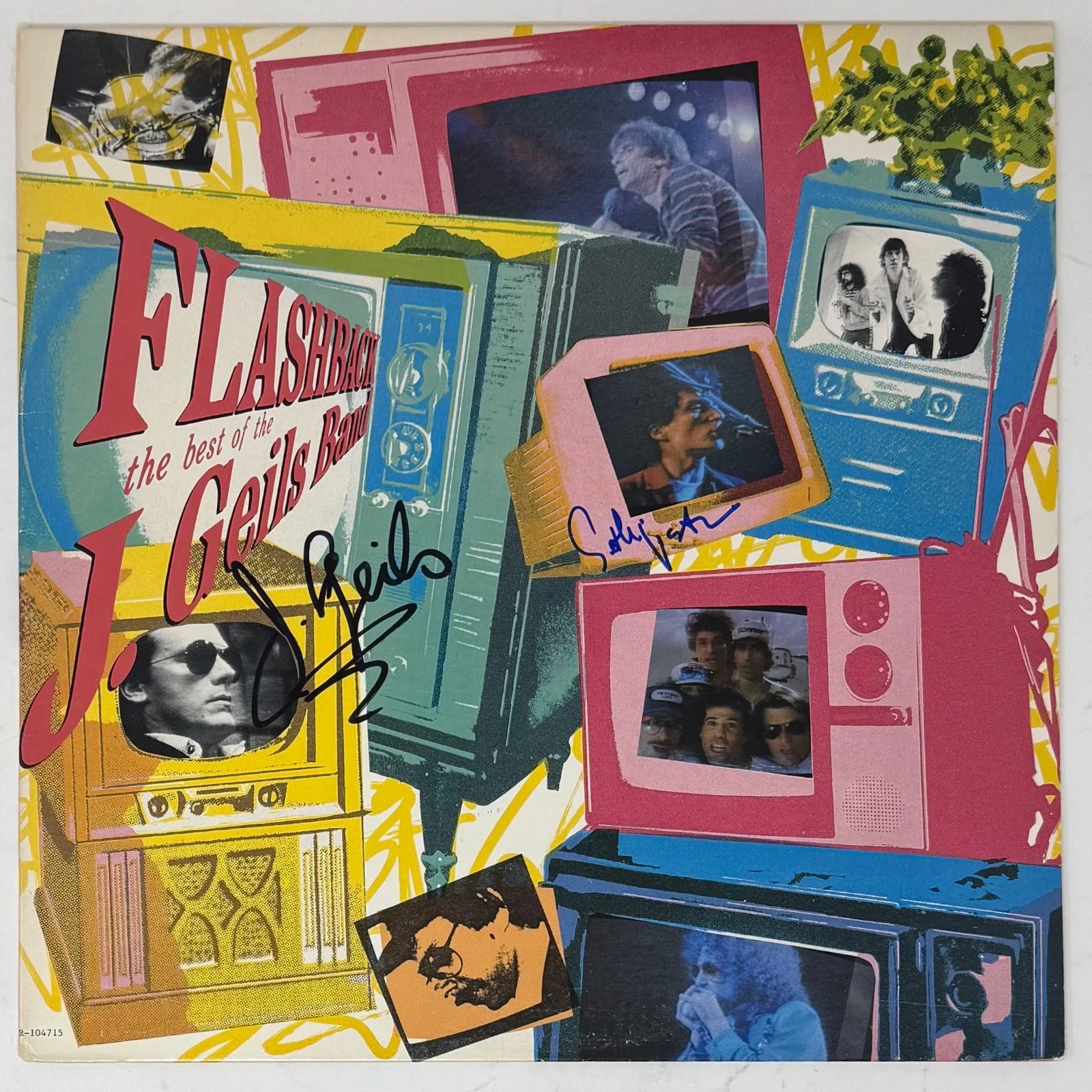 The J. Geils Band Signed Autograph Flashback Best Of Vinyl Record LP by 2 JSA