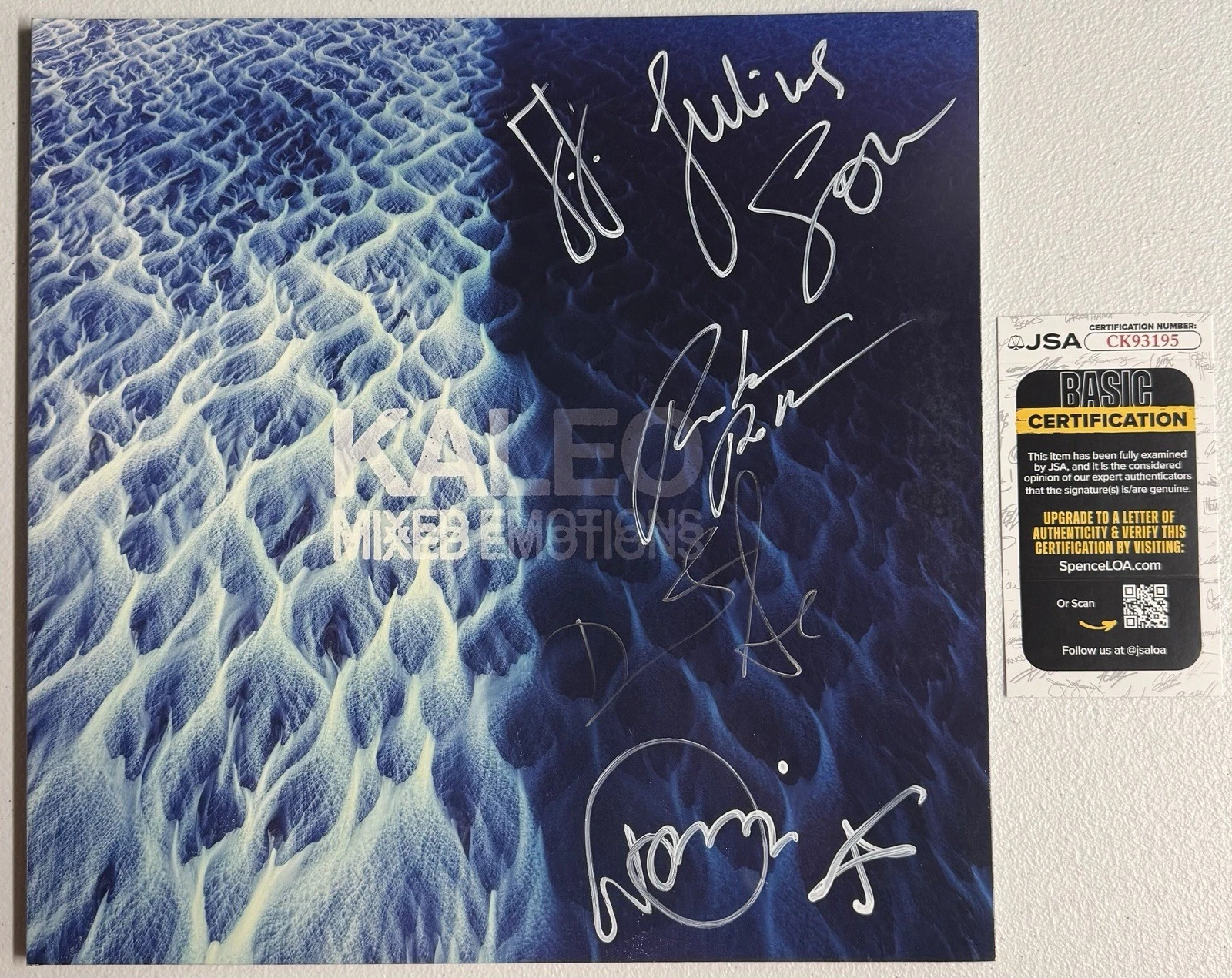 Kaleo Mixed Emotions Autographed Version Vinyl Record By All 4 Members JSA COA