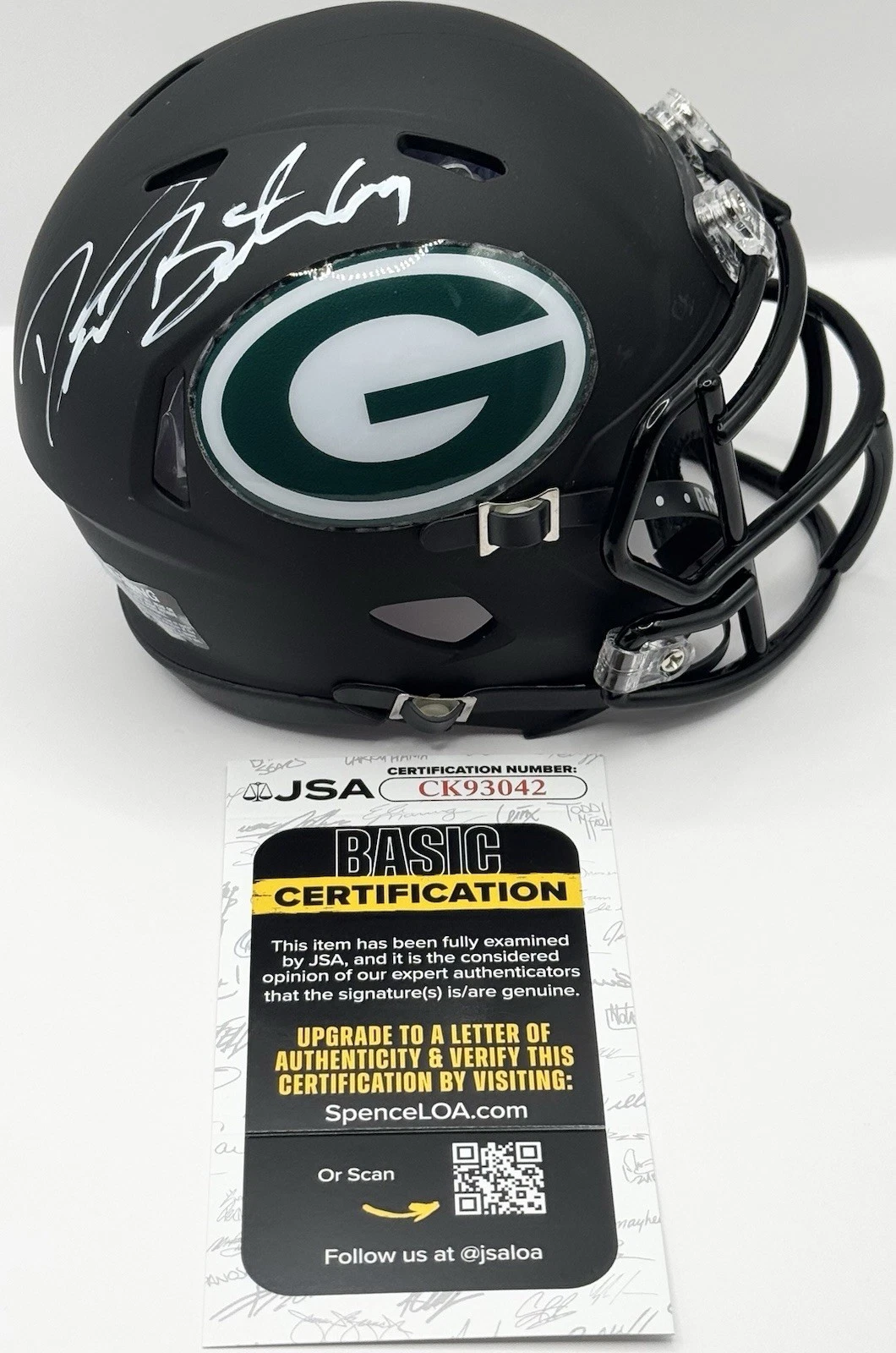 David Bakhtiari Signed Autographed Green Bay Packers Mini Helmet JSA COA