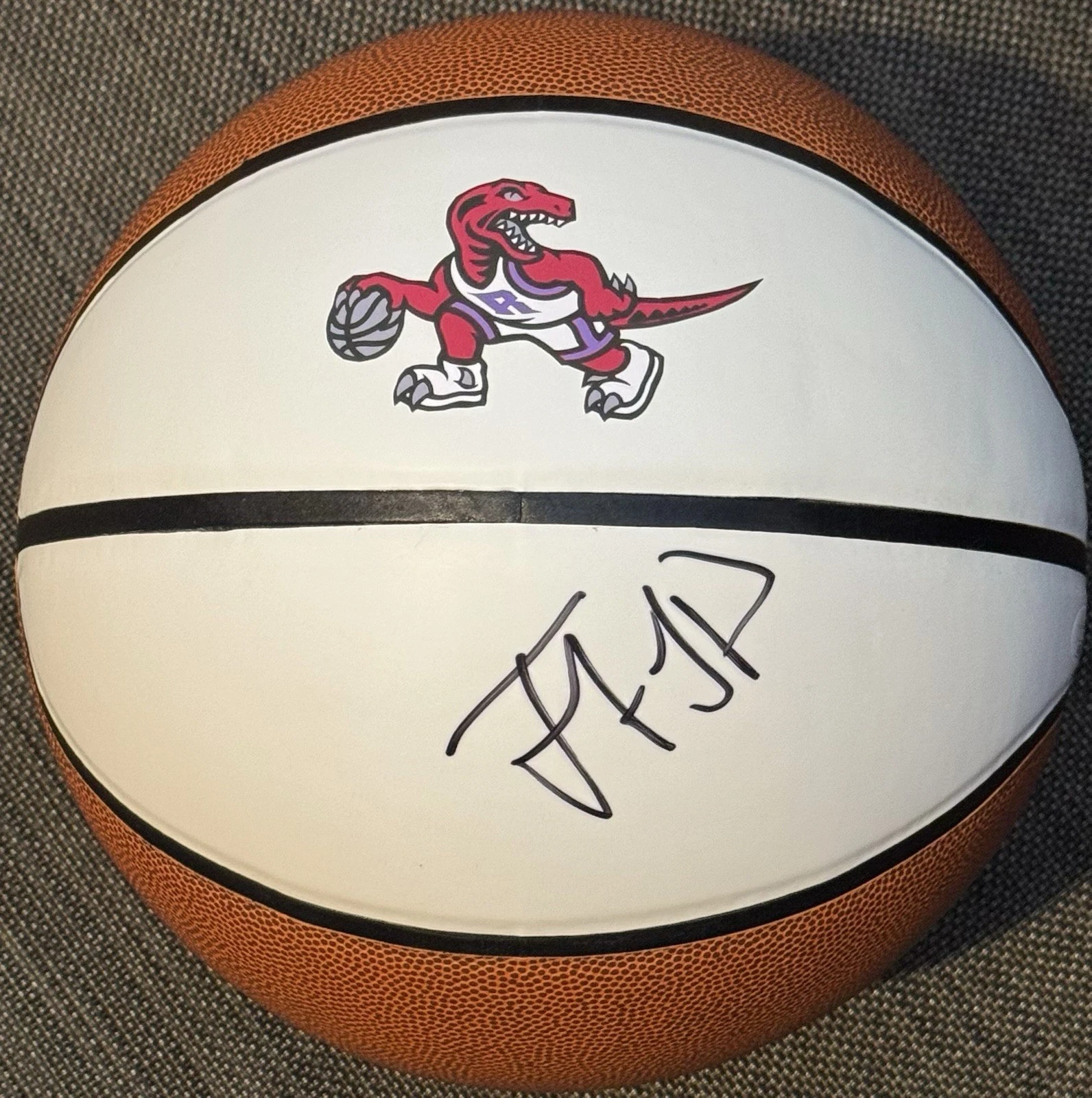 Trayce Jackson-Davis Signed Autographed Toronto Raptors Logo Basketball JSA COA