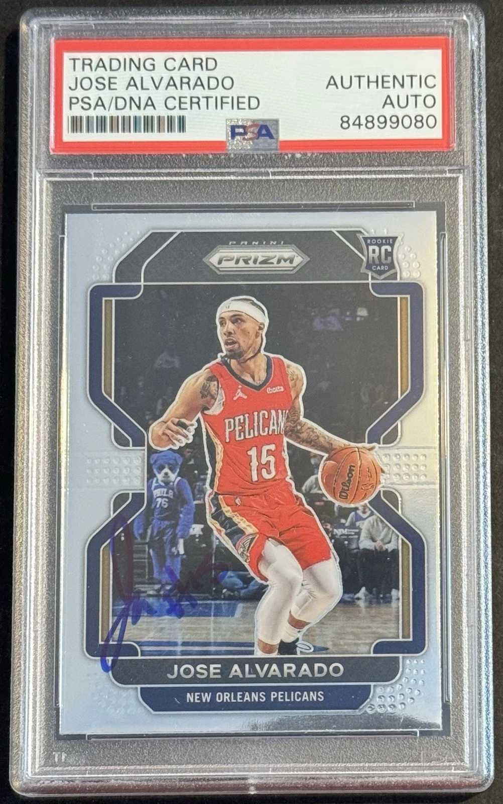 Jose Alvarado 2021/22 Panini Prizm Signed Rookie Card PSA/DNA Slabbed Pelicans