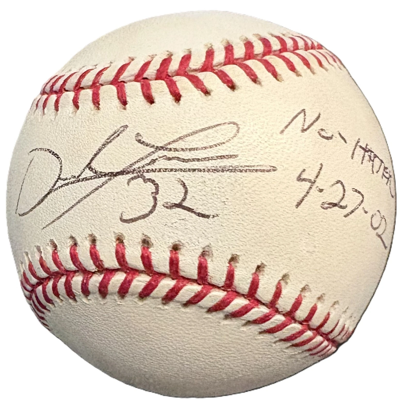 Derek Lowe Signed No Hitter 4-27-02 OML Baseball JSA COA