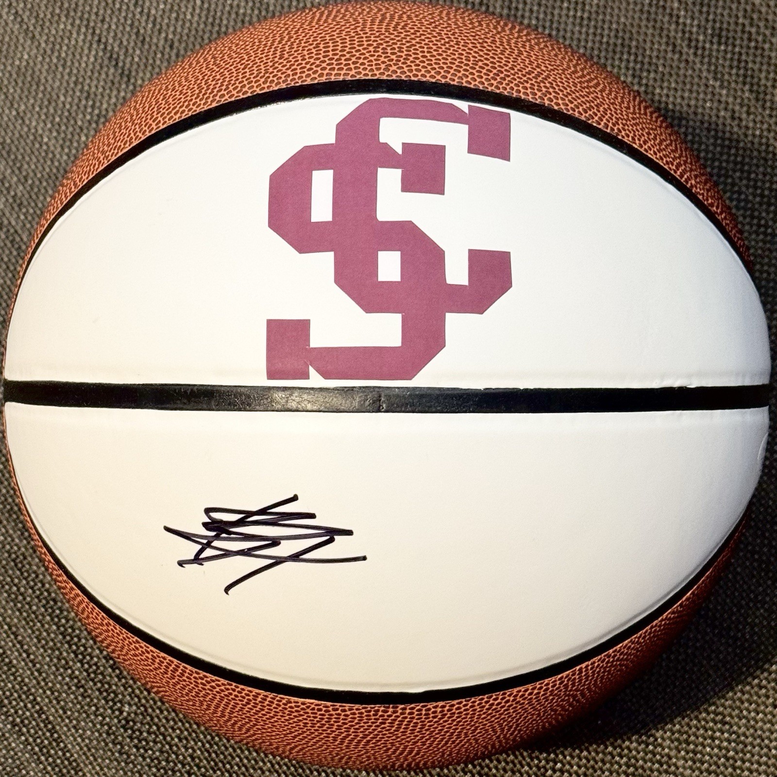 Brandin Podziemski Signed Autographed Santa Clara Broncos Logo Basketball JSA