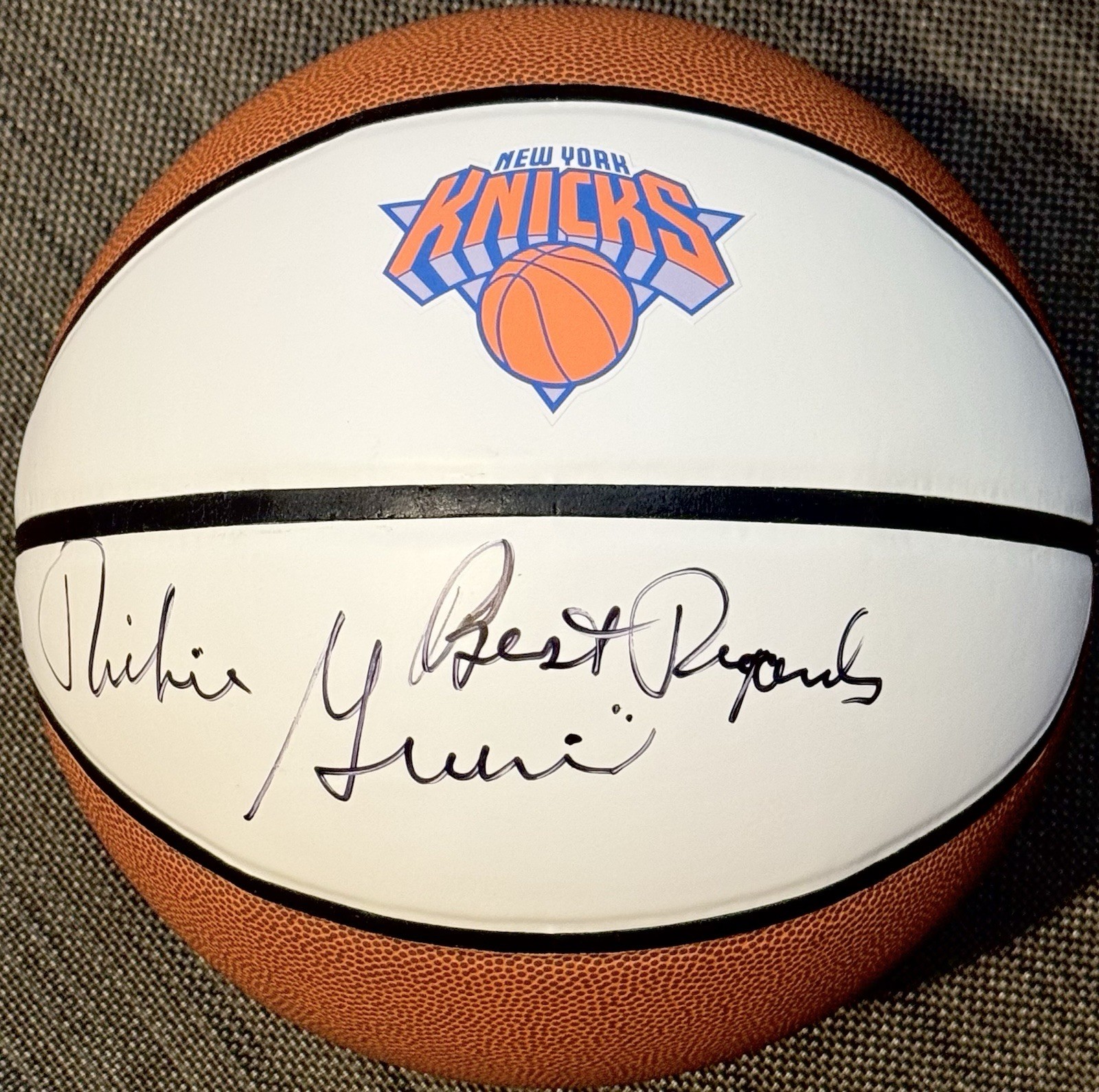 Richie Guerin Signed Autographed New York Knicks Logo Basketball JSA COA