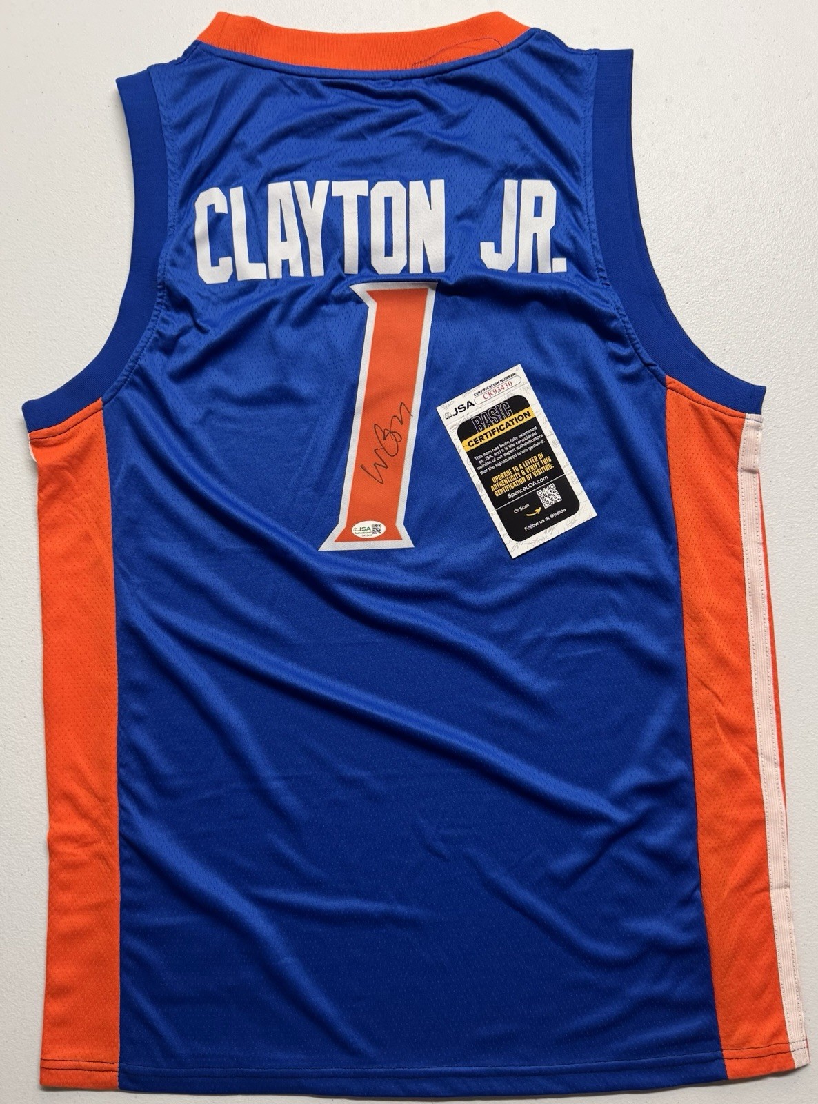 Walter Clayton Jr Signed Autographed Florida Gators Jersey JSA COA Champs