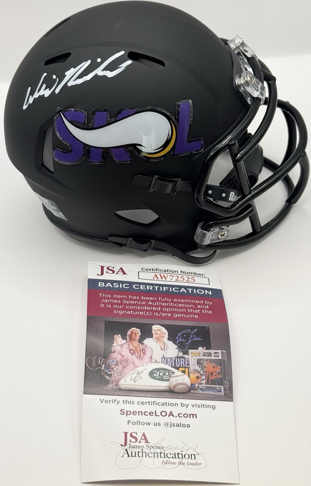 Will Reichard Signed Autographed Minnesota Vikings Custom Mini Helmet Skol JSA