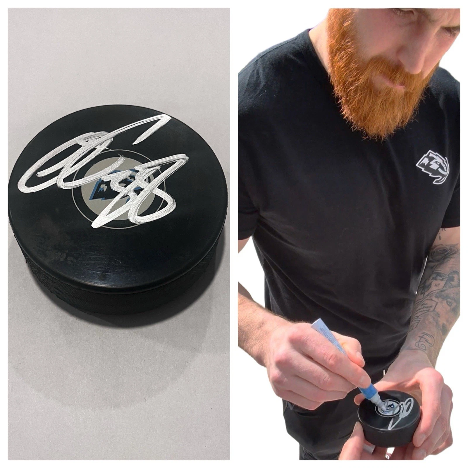 LIAM O'BRIEN SIGNED UTAH MAMMOTH HOCKEY PUCK W/ CASE COA