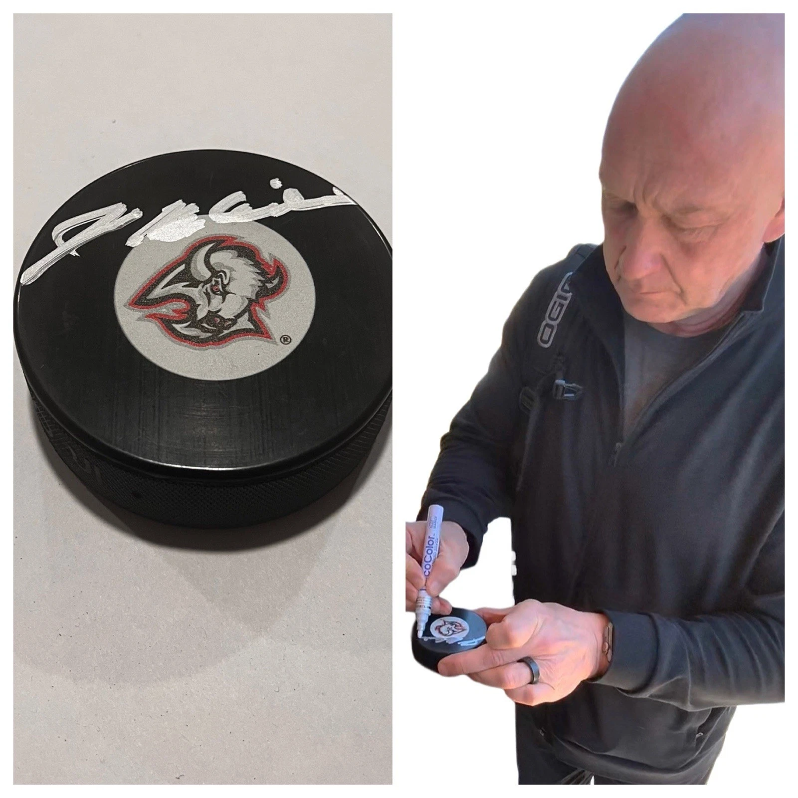JARMO KEKALAINEN SIGNED BUFFALO SABRES HOCKEY PUCK W/ CASE COA