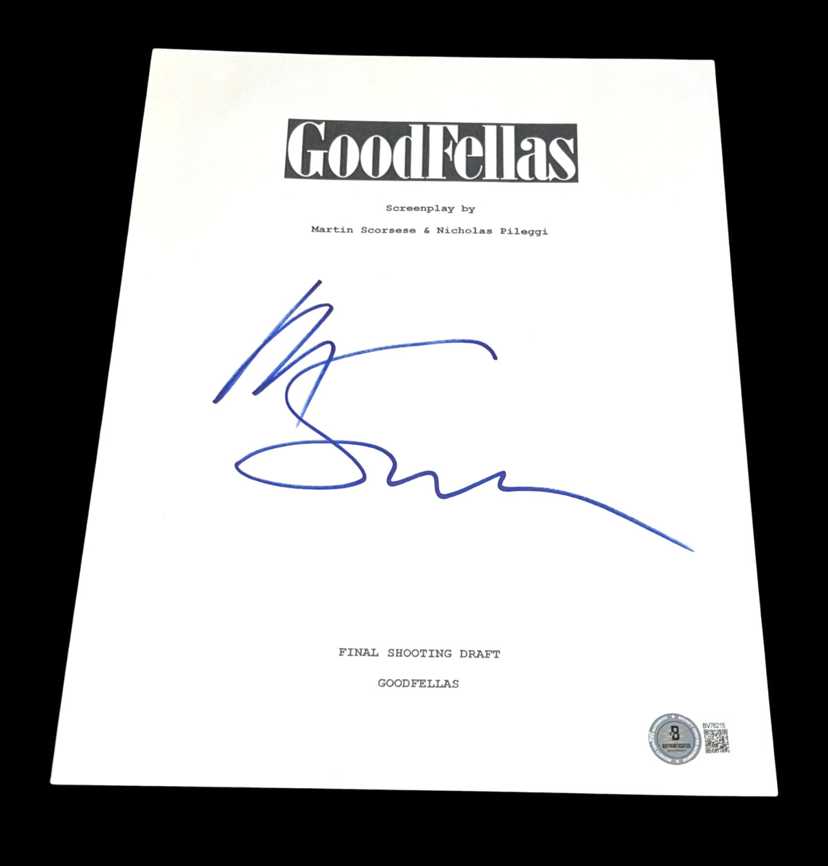 MARTIN SCORSESE SIGNED AUTOGRAPH MOVIE SCRIPT GOODFELLAS BECKETT BAS COA AUTO