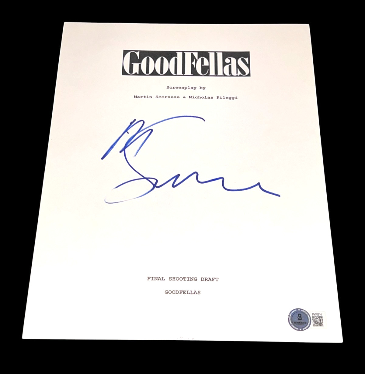 MARTIN SCORSESE SIGNED AUTOGRAPH MOVIE SCRIPT GOODFELLAS BECKETT BAS COA AUTO