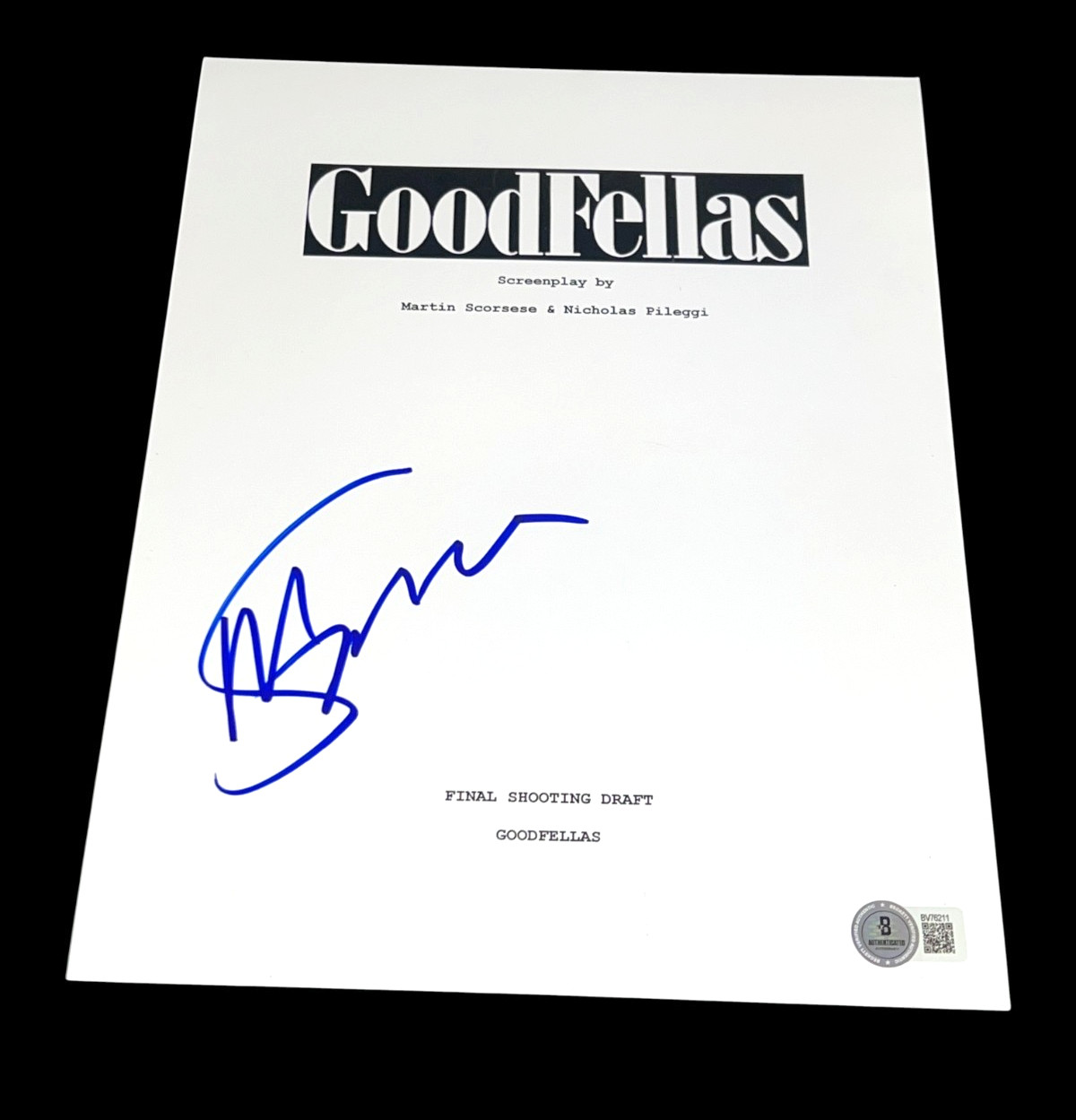MARTIN SCORSESE SIGNED AUTOGRAPH MOVIE SCRIPT GOODFELLAS BECKETT BAS COA AUTO
