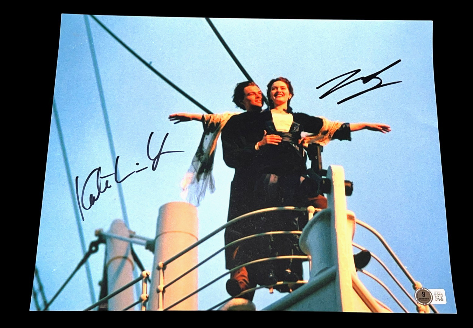 LEONARDO DICAPRIO KATE WINSLET SIGNED AUTOGRAPH 11x14 PHOTO BECKETT BAS COA