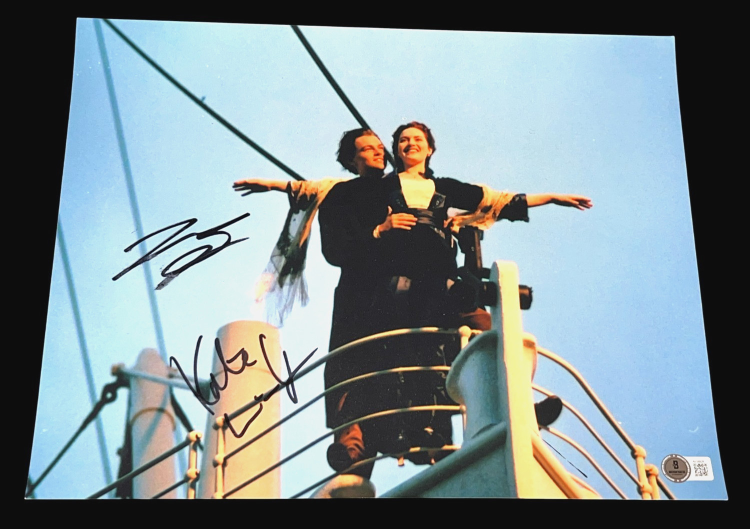 LEONARDO DICAPRIO KATE WINSLET SIGNED AUTOGRAPH 11x14 PHOTO BECKETT BAS COA
