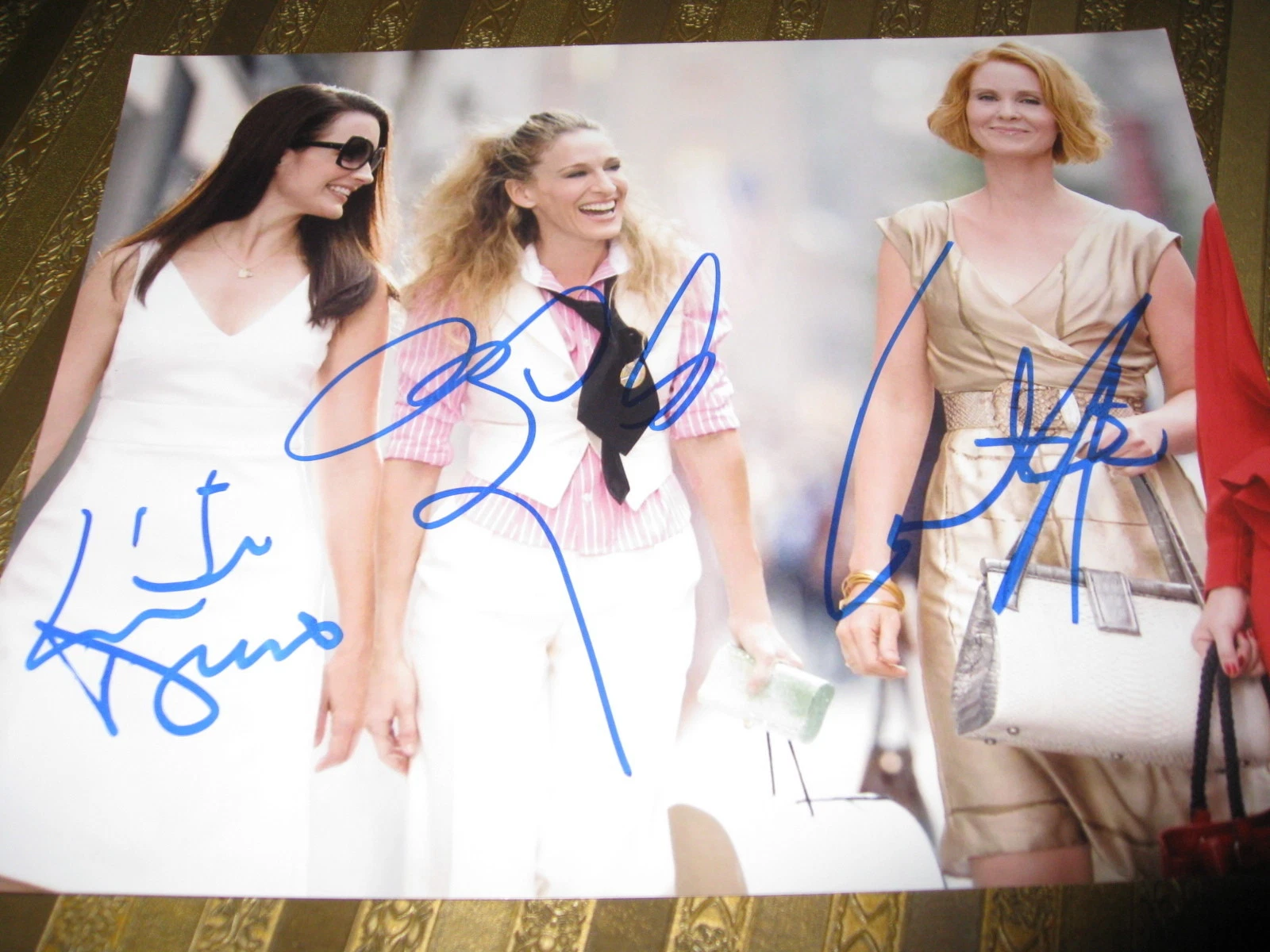 SEX AND THE CITY CAST SIGNED 8x10 PHOTO SARAH JESSICA PARKER CATTRALL DAVIS K
