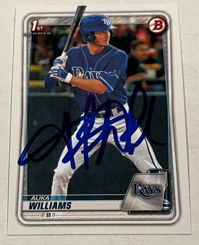 ALIKA WILLIAMS SIGNED 2020 BOWMAN DRAFT PROSPECT ROOKIE CARD AUTO