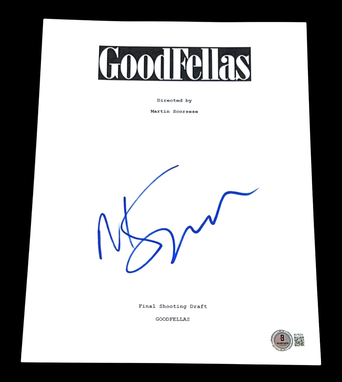 MARTIN SCORSESE SIGNED AUTOGRAPH MOVIE SCRIPT GOODFELLAS BECKETT BAS COA AUTO X7