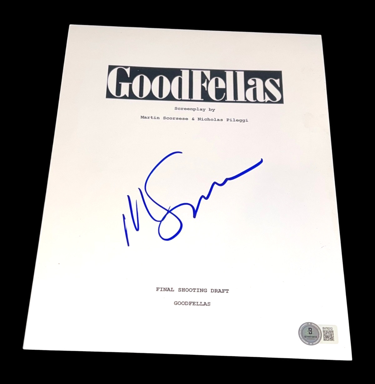 MARTIN SCORSESE SIGNED AUTOGRAPH MOVIE SCRIPT GOODFELLAS BECKETT BAS COA AUTO X2