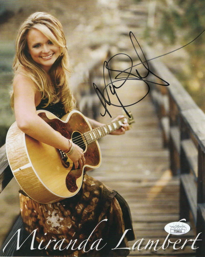 MIRANDA LAMBERT SIGNED AUTOGRAPH 8X10 PHOTO - SEXY FOR THE RECORD SINGER W/ JSA