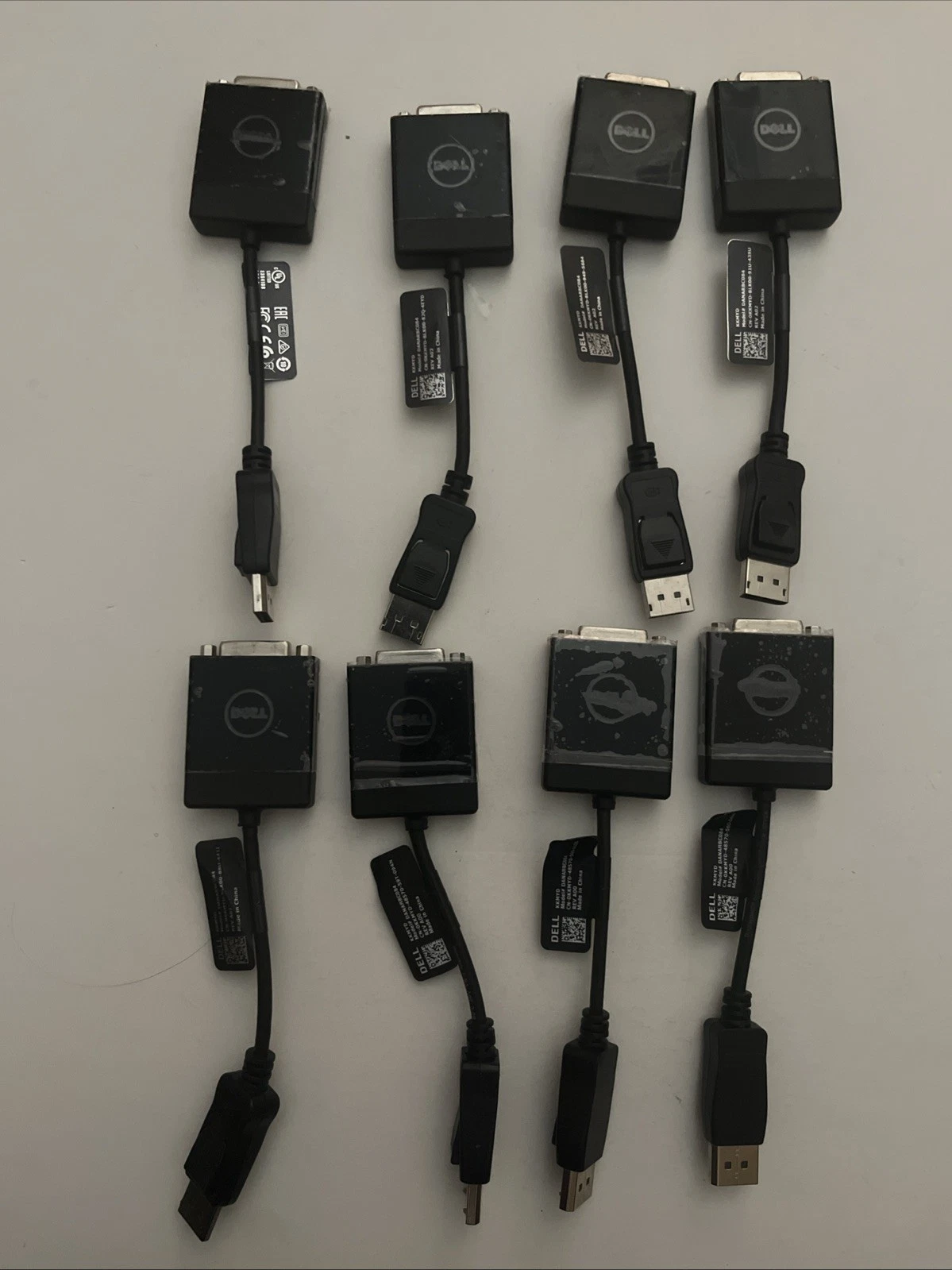 (LOT OF 8) Genuine Dell KKMYD DisplayPort to DVI Adapter DANARBC084 - TESTED!!